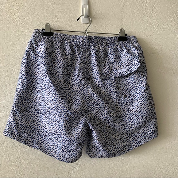 ALL FENIX Australia Pebble Leopard Abstract Print Short Blue Men Swim Trunks XL - Picture 7 of 12